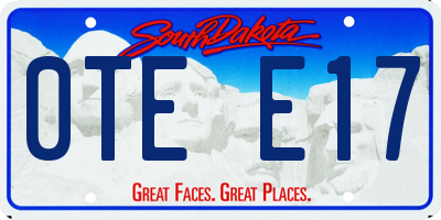 SD license plate 0TEE17