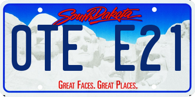 SD license plate 0TEE21