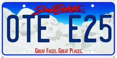 SD license plate 0TEE25