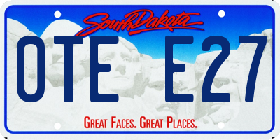 SD license plate 0TEE27