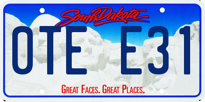 SD license plate 0TEE31