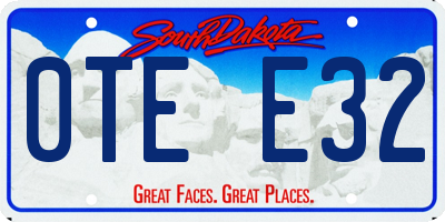 SD license plate 0TEE32