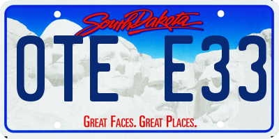 SD license plate 0TEE33