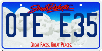 SD license plate 0TEE35