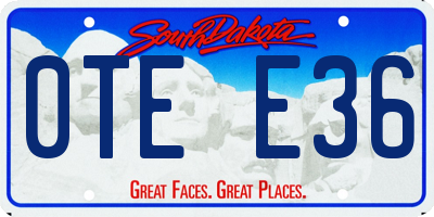 SD license plate 0TEE36