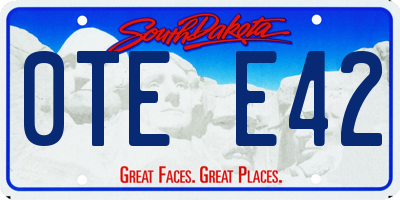 SD license plate 0TEE42