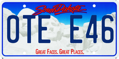 SD license plate 0TEE46
