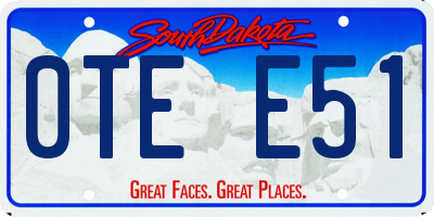 SD license plate 0TEE51