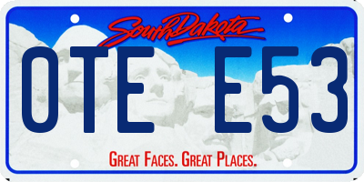 SD license plate 0TEE53