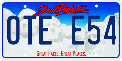 SD license plate 0TEE54