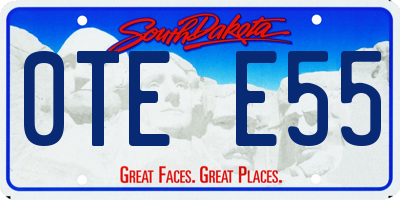 SD license plate 0TEE55