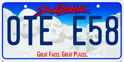 SD license plate 0TEE58