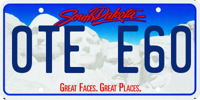 SD license plate 0TEE60