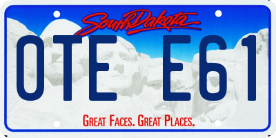 SD license plate 0TEE61