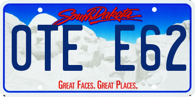 SD license plate 0TEE62