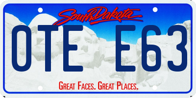 SD license plate 0TEE63