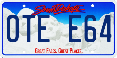 SD license plate 0TEE64