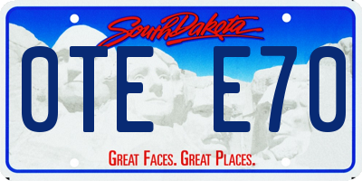 SD license plate 0TEE70
