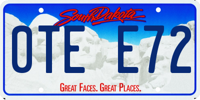 SD license plate 0TEE72