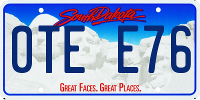 SD license plate 0TEE76