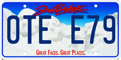 SD license plate 0TEE79