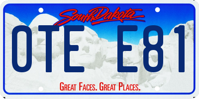 SD license plate 0TEE81