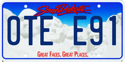 SD license plate 0TEE91