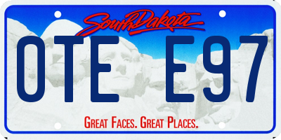 SD license plate 0TEE97