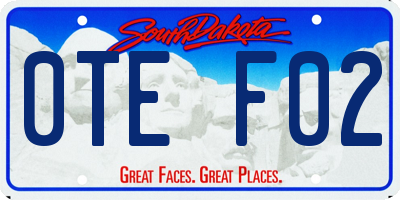 SD license plate 0TEF02