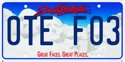 SD license plate 0TEF03