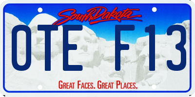 SD license plate 0TEF13