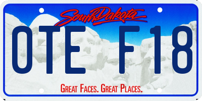 SD license plate 0TEF18