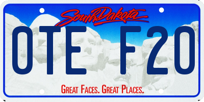 SD license plate 0TEF20