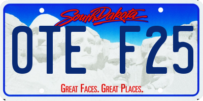 SD license plate 0TEF25