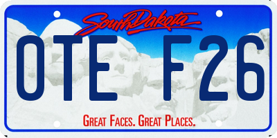 SD license plate 0TEF26