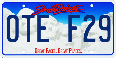 SD license plate 0TEF29