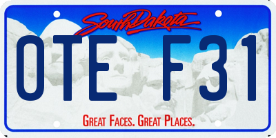 SD license plate 0TEF31