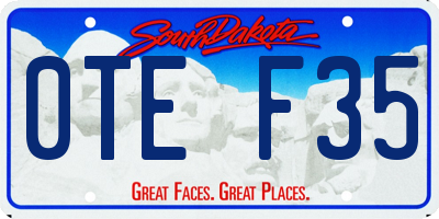 SD license plate 0TEF35