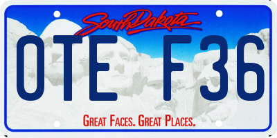 SD license plate 0TEF36