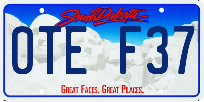 SD license plate 0TEF37