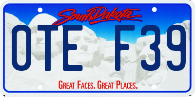SD license plate 0TEF39