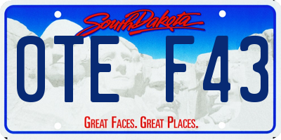 SD license plate 0TEF43