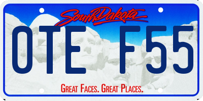 SD license plate 0TEF55