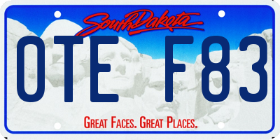 SD license plate 0TEF83