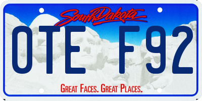 SD license plate 0TEF92