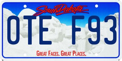 SD license plate 0TEF93