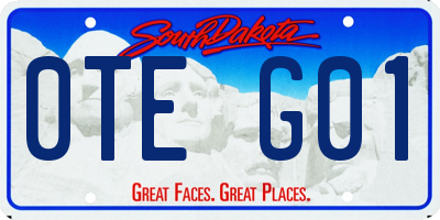 SD license plate 0TEG01
