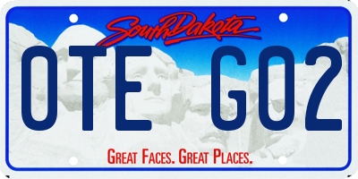 SD license plate 0TEG02