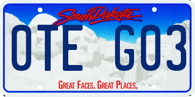 SD license plate 0TEG03