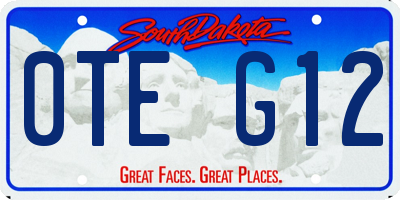 SD license plate 0TEG12